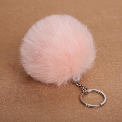 Lovely Plush Doll Fur Ball Key Chain Pendant Baby Shower Birthday Party Xmas Gifts Wedding Favors Gifts Funny Keychain