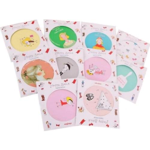 2021 New 1PCS Fashion Cute Cartoon Portable Small Round Mirror Bear Rabbit Sweet Girl Mini Makeup Mirrors Travel Make Up Tools