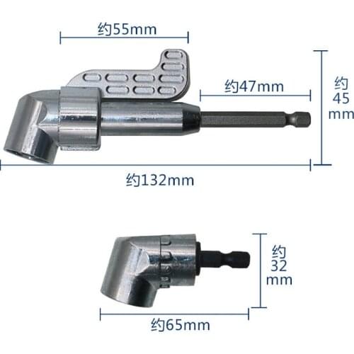 NEW 105 Deg Angle Screwdriver Set Holder Adapter Adjustable Bits Nozzles Angle Screw Driver Tool 1/4" Inch Magnetic Angle Driver