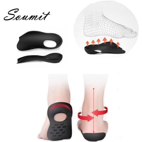 Men Women Orthotic Flat Feet Insoles for Arch Support O/X Leg Corrective Foot Care Pads Plantar Fasciitis Half Inserts Insole