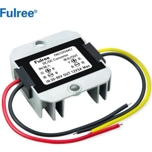 DC-DC 72V 60V 48V 36V 24V Convert to 12V 1A 2A 3A Buck Converter Step Down Voltage Regulator Car Power Supply Inverter Module