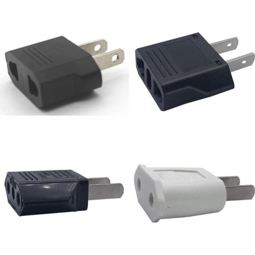 Black White 6A 250V copper mini portable US Japan Thailand Canada Mexico 2 pins universal travel adaptor plug socket convertor