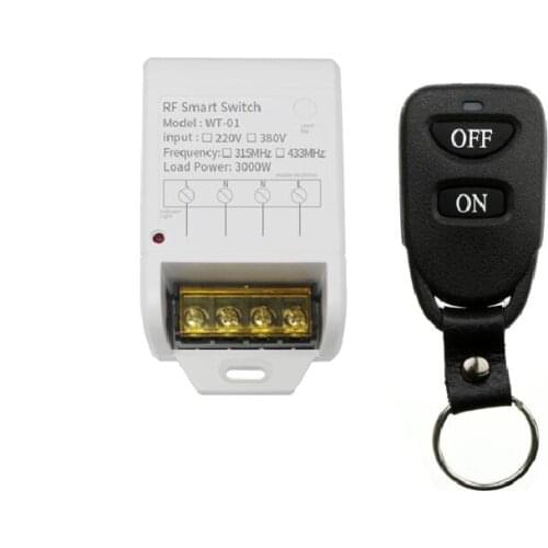 RF Wireless AC 220V Remote Control Switch 1 CH 30 A Receiver Transmitter 315/433 MHZ forwater pump lighting universal