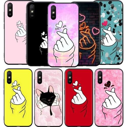 Kpop Hand LOVE Silicone Cover For Xiaomi Redmi 9 9T 9C 8 7 6 Pro 9AT 9A 8A 7A 6A S2 5 5A 4X Plus Phone Case