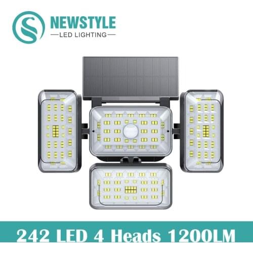 242/138/54 LED Solar Lights Outdoor Motion Sensor Security Lights waterproof Solar Powered for garden decor street light 3 modes