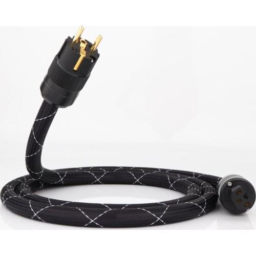 High Performance Hifi D516 Power Cord Cable AC EU Power Cord Gold Plated Power Plug Line Audiophile hifi Power Cord