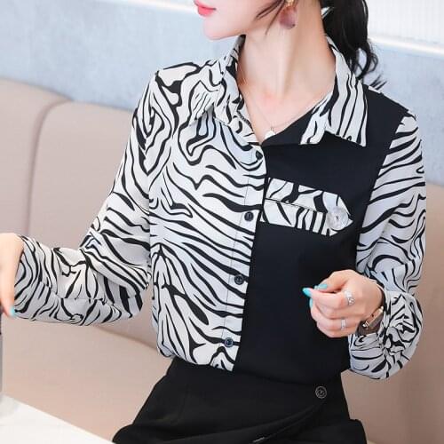 Feminine Tops 2021 Spring New Chiffon Long Sleeve Vintage Blouse Women White Lady Long Sleeves Female Loose Street Shirts 883G
