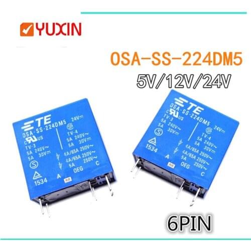 10PCS 100%O New Relay OSA-SS-205DM5 OSA-SS-212DM5 12VDC OSA-SS-224DM5 OSA SS 224DM5 OSASS224DM5 24VDC 6PIN 5A