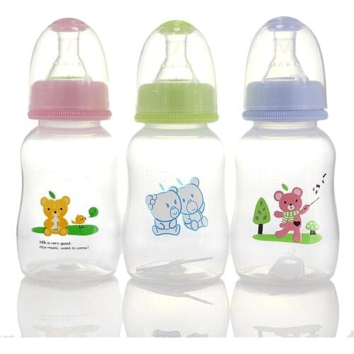 150mL Newborn Infant Baby Boy Girl Standard Caliber PP Feeding Bottle Drinking Water Breast-like Feeling
