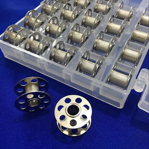 25PCS Metal BOBBINS With clear Box # 0115367000-B Alt# 0015367200 Bernina bobbins 7yj93