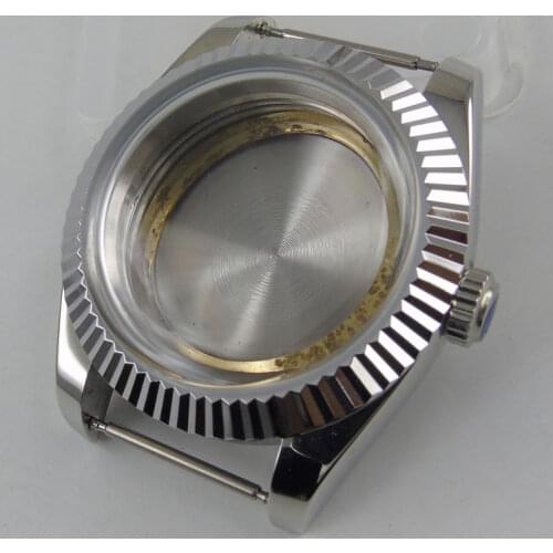 39mm Stainless Steel Domed Glass Watch Case Fit ETA 2836 MIYOTA 8215 MOVEMENT