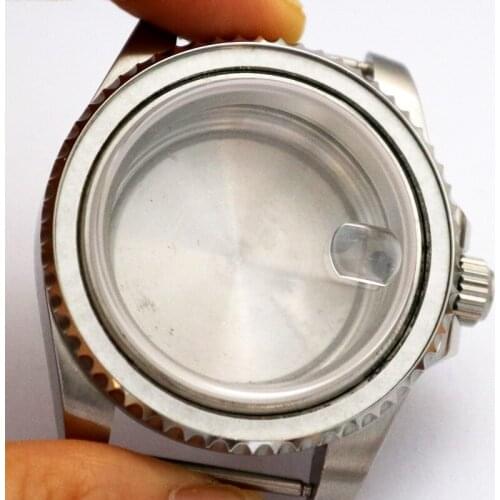 40mm stainless steel sapphire glass watch case for NH35 NH36 ETA2836 Mingzhu DG 2813 3804 Miyota 8205 8215 821A movement