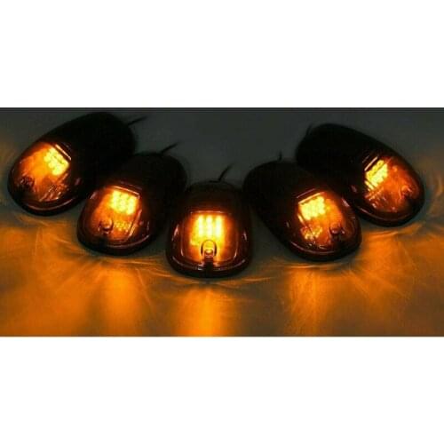 5x Cab Roof Top Marker Running Car LED lights Lamp Black Smoked Lens Bulbs Signal Cabus 9 Room Led Accessories for Truck SUV 4x4