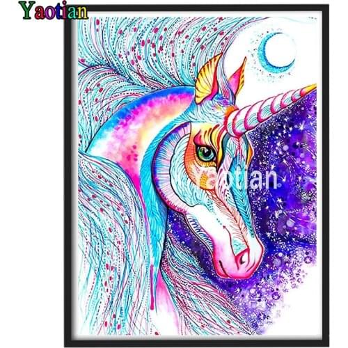5D DIY Diamond Painting Cartoon Unicorn Diamond Embroidery Animal Cross Stitch Full Square Round Drill Home Decor Manual Gift
