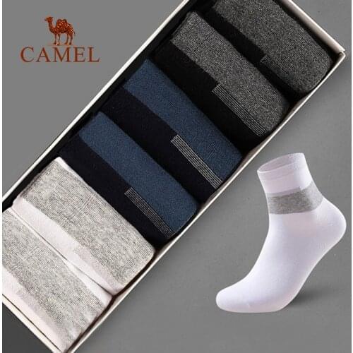 CAMEL 6Pairs Men Socks Middle Tube Sports Fashion Casual Breathable Bussiness Socks