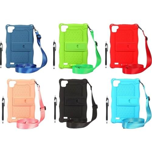 Tablet Case for Teclast P80 P80X P80H 8 Inch Tablet Anti-Drop Silicone Case Tablet Stand with Strap and Pen