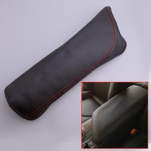 Black Microfiber Leather Console Armrest Box Lid Pad Cushion Cover Cap Car Fit for Toyota Camry 2018 2019 2020 Left Hand Drive