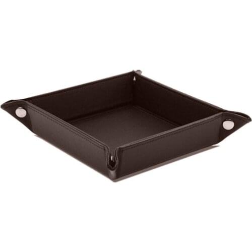 K3ND Jewelry Valet Tray PU Leather Catchall Tray Key Wallet Coin Box Stroage for Men