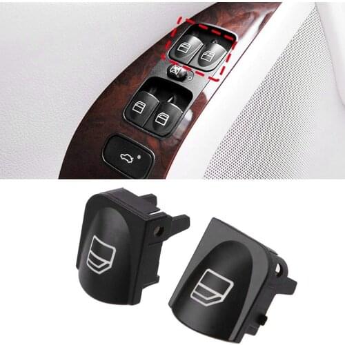 Window Switch Button Covers for Mercedes Benz W203 W208 C Clk Cl Front Left+Right Window Switch Repair Button Caps