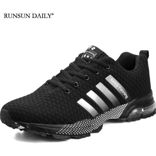 Mens Sneakers Lightweight Mens Casual Shoes Fashion Breathable Male Footwear Lace Up Running Shoes