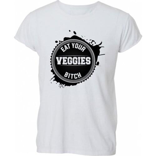 2019 Summer Fashion Hot Sale Men T Shirt Eat Your Veggies Vegan Vegetarian Hipster T Shirt Tshirt Mens Womens Gift