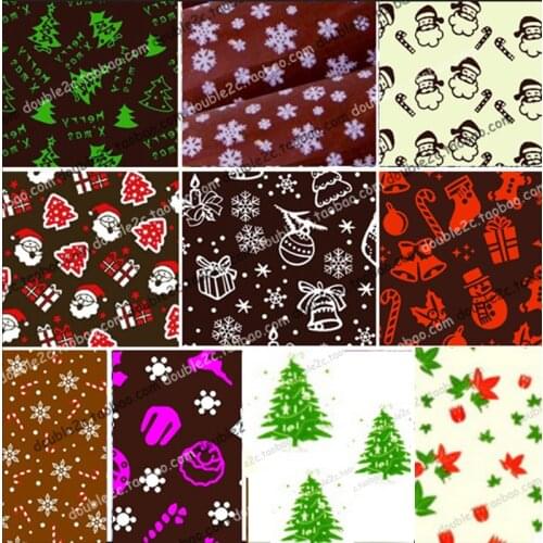 Chocolate Transfer Sheet of Christmas pattern ,Mixed Chocolate Mold Transfer Sheets Cake Decoration Food Chocolate Transfer