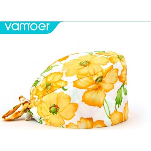 Medical work scrubs hat health nursing scrubs caps Pet Grooming Agency doctor hat Health service Surgical cap for Women Men