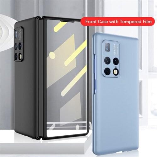 Fashion Phone Case Slim Folding Screen Protective All-inclusive Solid Color Shell for Huawei MATE X2