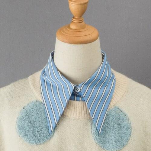 Unisex Mens Shirt Fake Collars Women Lapel Detachable Collar Blouse Tops False Collars Female Sweater Decorative Faux Col Tie