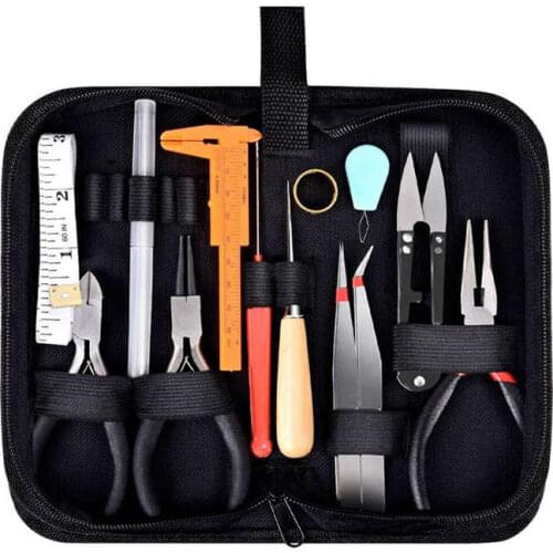 19Pcs Jewelry Making Tools Kit with Zipper Storage Case for Jewelry Crafting and Jewelry Repair