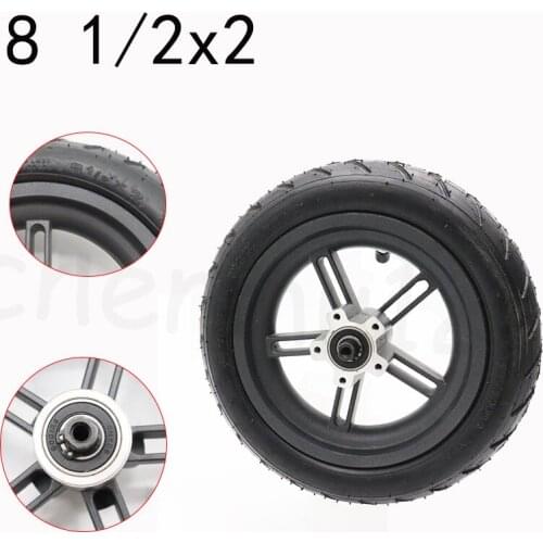 8.5 Inch Tire for Xiaomi Mijia M365 Electric Scooter Rear Wheel Inner Tube Outer Tire 8 1/2x2 Solid Tire Inflatable Rim