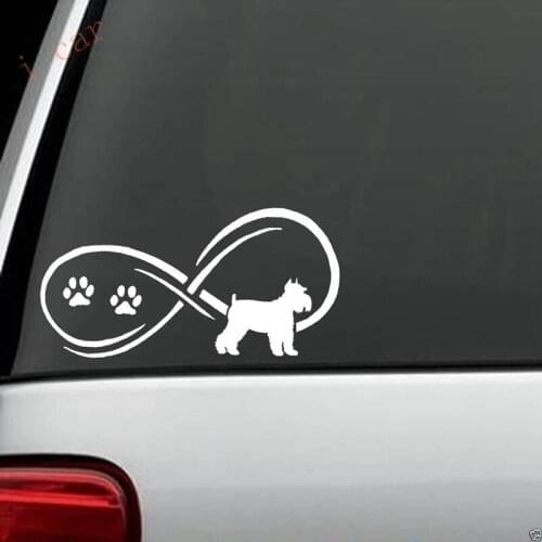 Schnauzer Love Decal Sticker Car Truck SUV Van Laptop Mac Terrier