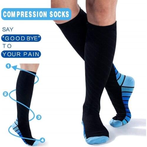 2021 New Compression Stockings Sport Long Socks 20-30mmhg Men Women Sports Socks for Marathon Cycling Football Varicose Veins