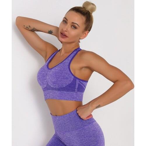 New Summer Seamless Yoga Bra Moisture Wicking Sports Bra Woman Underwear Jogging Pilates Running Training Crop Top Backless Bra