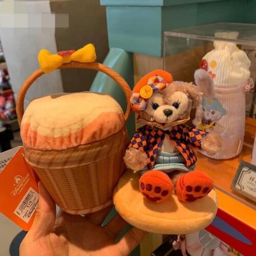 New style Shanghai Disney Autumn Shirley Plush Doll Hand-held Flower Basket Knitted Storage Box Woolen Decoration Gift AG2633