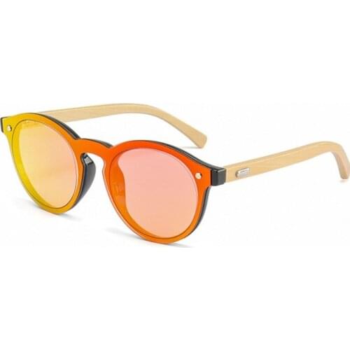 Bamboo Wood Series Round Mens Sunglasses Wooden Vintage Gradient Eyeglasses UV400 Protection Fashion Women Eyewear