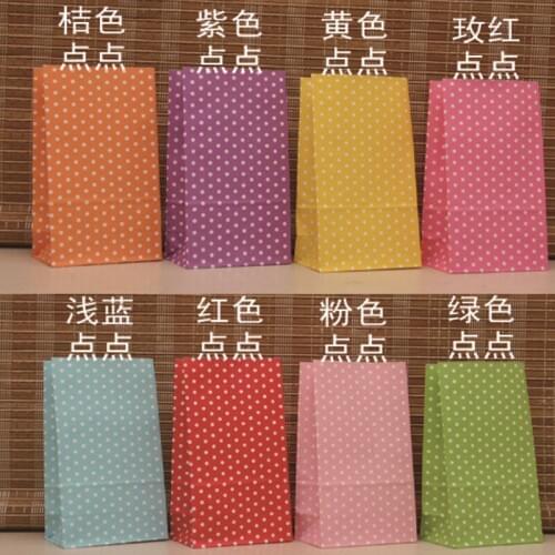 Wholesale 50pcs/lot Paper Bags Small Stand Up Colorful Gift Bag 18x9x6cm Favor Open Top Boutique Goodies Gifts Packaging Bags