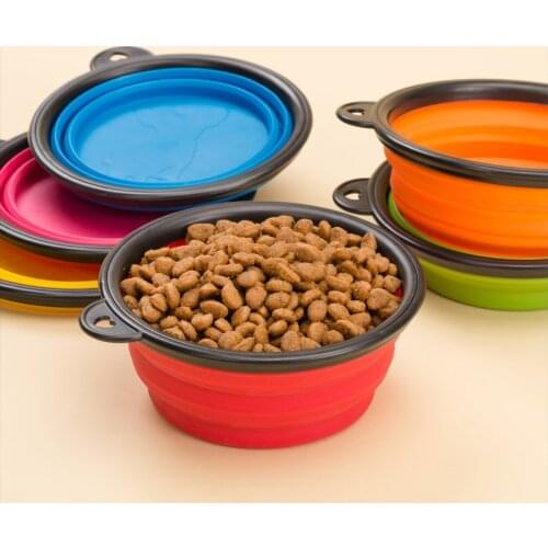 Dog bowl out portable dog basin bullfighting Bowl candy folding bowl silicone Pet Bowl drinking water bowl cat bowl water bowl