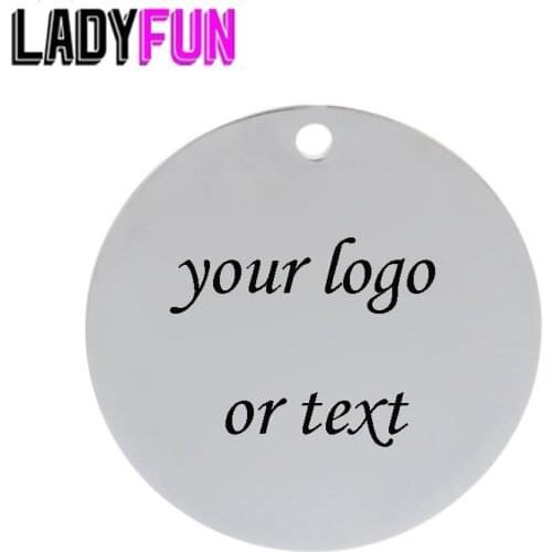 Personalized Stainless Steel Charm,Laser Engrave Your Own Logo Or Text 50pcs/lot