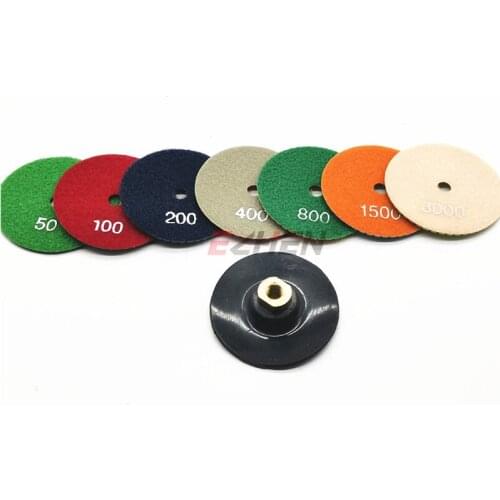 Resin Wet 7 Step Polishing Pads for Marble and Engineered Stone granite quartz klindex Makita Abrasive disc for polisher slab