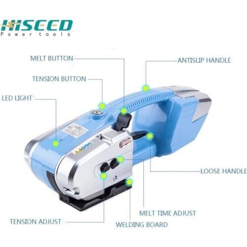 Portable Electric Baler Plastic Steel Belt Automatic Strapping Hot Melt Packing Tensioner indoor outdoor Work Packer 220V