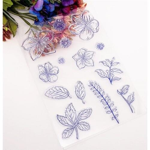14.5x21cm Blue garden transparent seal clear stamps silicone seal TPR roller stamps DIY scrapbook album / card production