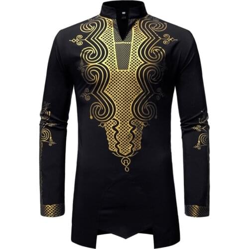 African Dashiki Print Shirt Men 2020 Fashion Long Sleeve African Clothes Men Hip Hop Streetwear Casual Shirt Male Camisa Hombre