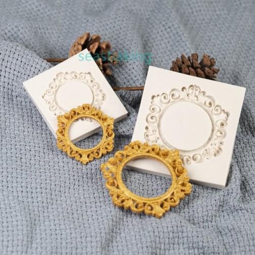 DIY Photo Silicone Molds Fondant Cake Decorating Tools Frame Cupcake Chocolate Wedding Cake Border Kitchen Baking Moulds