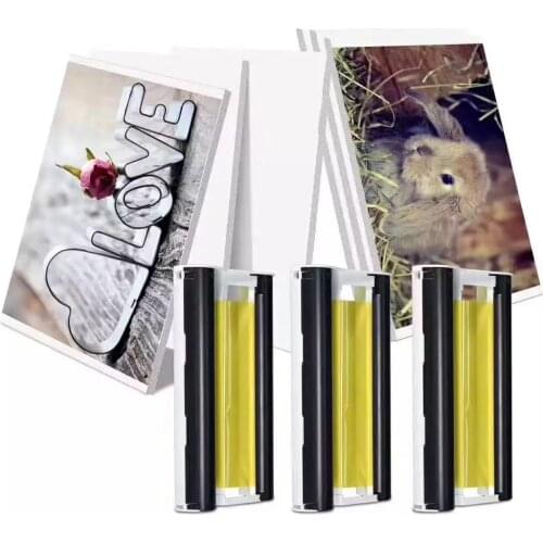 Compatible Canon KP-108IN 3 Color Ink 180 Sublimation Photo Paper 4*6" (100*148mm) for Canon Selphy CP1300 CP1200 CP900 ink pape