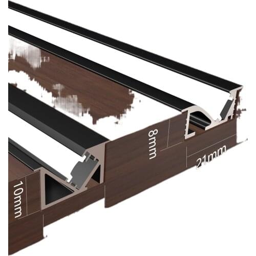 Cabinet light cabinet bottom light emitting obliquely embedded led Ceiling lighting concealed wardrobe light strip lamp cooler s