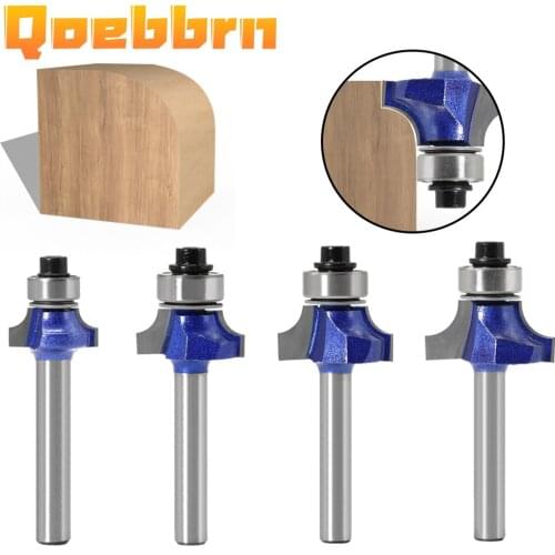 Corner Round Professional level Over Router Bit with Bearing Milling Cutter for Wood Woodworking Tool Tungsten Carbide 6mm Shank