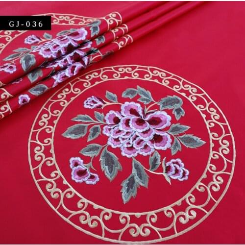 Embroidered brocade fabrics DIY design material for sewing sofa cushion pillow table runner