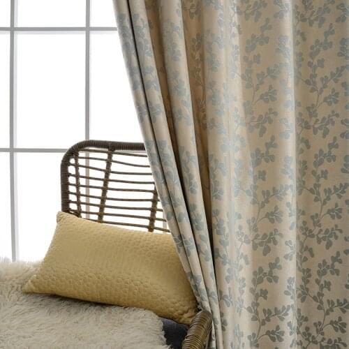 Curtains for Living Room Yan-Modern Simple Chenille Jacquard Curtain Fabric