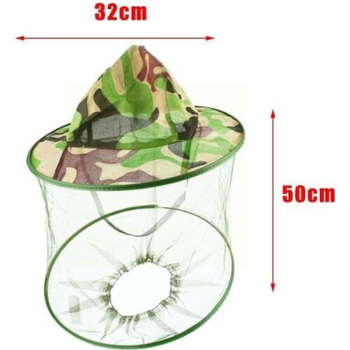Beekeeper Protective Hat Mesh Net Outdoor Insects Mosquito Face Anti-bite Head Hats Protection Repellent Cap R7I2